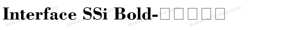 Interface SSi Bold字体转换